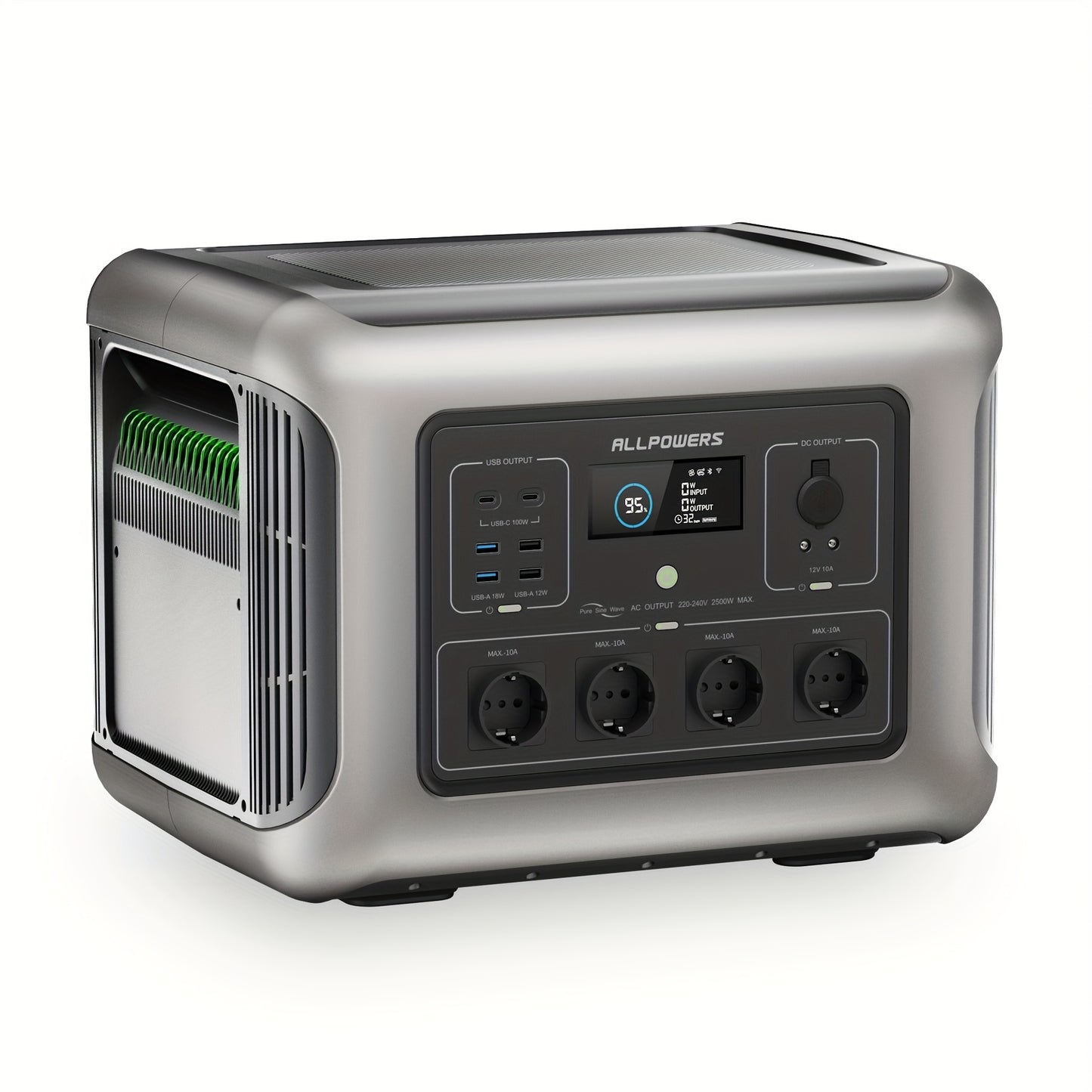 Powerstation – Mobiele Generator – Noodstroomvoorziening – Draagbare Accu – Zonnegenerator – 2016 Wh Capaciteit – Snelle Oplaadtijd 1,3 Uur