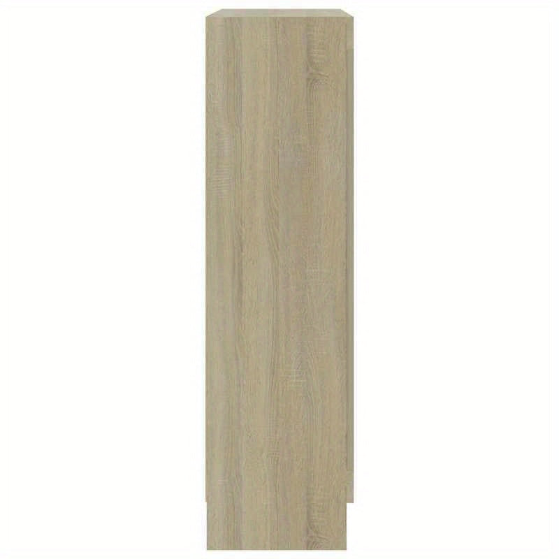 Vitrinekast – Opbergkast – Glazen Kast – Displaykast – Showkast – 82,5x30,5x115 cm – Massief Hout en Metaal – Stijlvol Europees Design