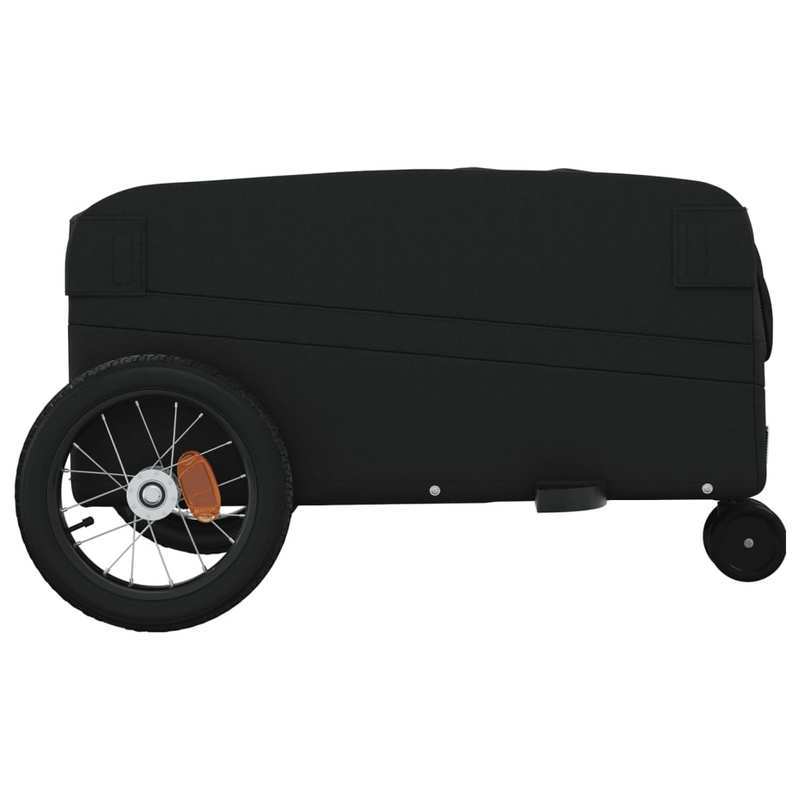 Fietskar – Fietstrailer – Bakfiets – Kinderkar – Bagagetrailer – Zwart – Stalen Frame – Max. 30 kg Laadvermogen