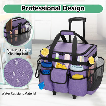 LoDrid Cleaning Bag Caddy, purple, modern