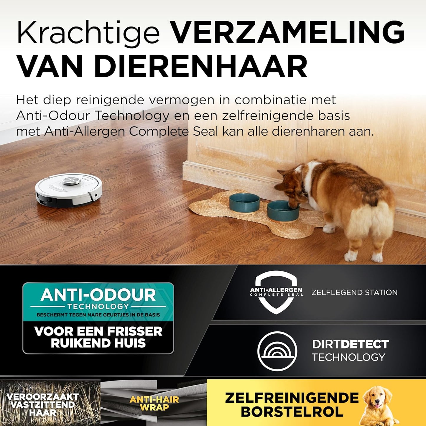 Robotstofzuiger – Robotstofzuiger en Dweil – Automatische Stofbak Leging – Slimme Vloerreiniger – Draadloze Stofzuiger – 3D- & LiDAR-Navigatie – Anti-Allergeen & Geurcontrole