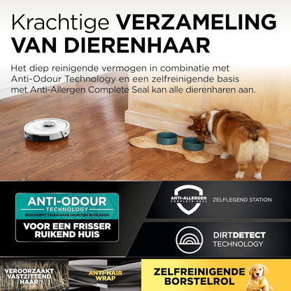 Robotstofzuiger – Robotstofzuiger en Dweil – Automatische Stofbak Leging – Slimme Vloerreiniger – Draadloze Stofzuiger – 3D- & LiDAR-Navigatie – Anti-Allergeen & Geurcontrole
