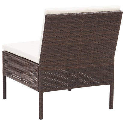 Loungeset – Loungesofa – Tuinset – Loungemeubel – Tuinmeubel – 3-delig – Weerbestendig PE Rattan – Comfortabele Afneembare Kussens – Modulair Ontwerp – Warm Bruin