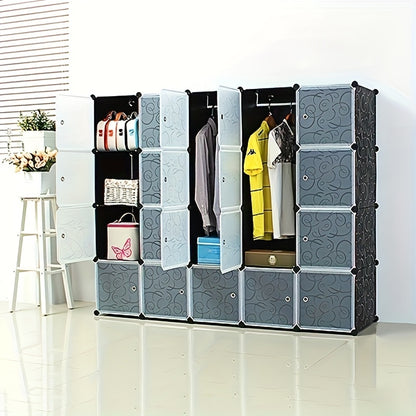 Opbergkast – Opbergrek – Stellingkast – Opbergmeubel – Opbergsysteem – 20-vaks Modulair – Duurzaam Kunststof – 183x147x37 cm – Eenvoudige Montage – Ruimtebesparend Design