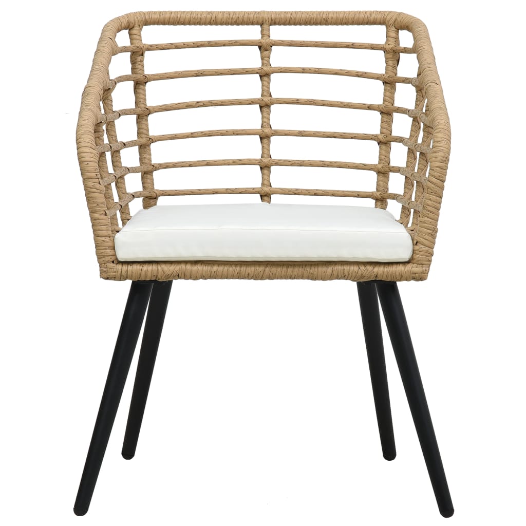Tuinstoelen – Buitenzitmeubelen – Balkonstoelen – Terrasstoelen – Stalen Frame – Weerbestendig PE-Rattan