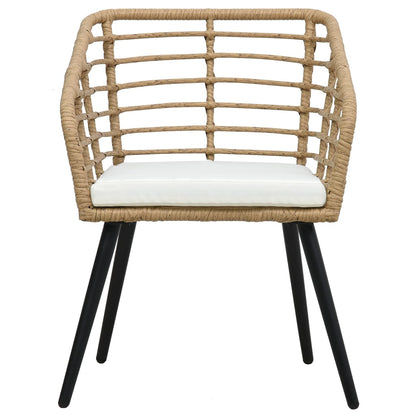 Tuinstoelen – Buitenzitmeubelen – Balkonstoelen – Terrasstoelen – Stalen Frame – Weerbestendig PE-Rattan