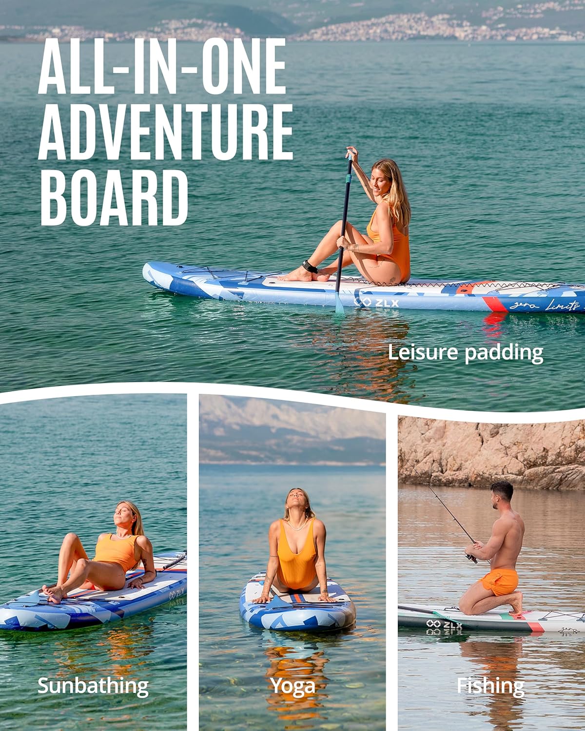 ZLX 350 cm opblaasbaar stand-up paddleboard