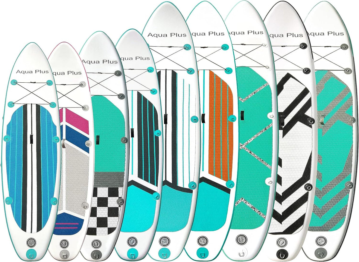 Aqua Plus 15 cm dikke, opblaasbare SUP voor alle vaardigheidsniveaus, stand-up paddleboard, peddelpomp, ISUP-reisrugzak, tieners, opblaasbaar board voor staand peddelen