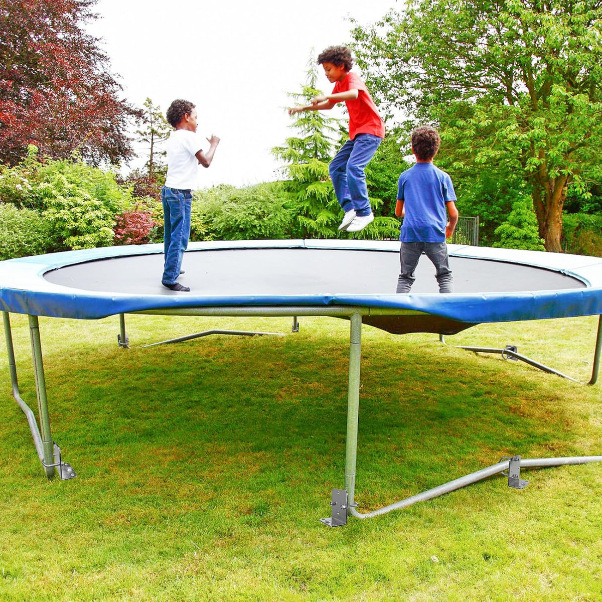 61 cm grondankers Heavy Duty, 3 inch bredere spiraalvormige trampolineankers, multifunctionele schroefbare aardankers voor stacaravan, trampolines, carports, schommelsets, schuren en meer, 6