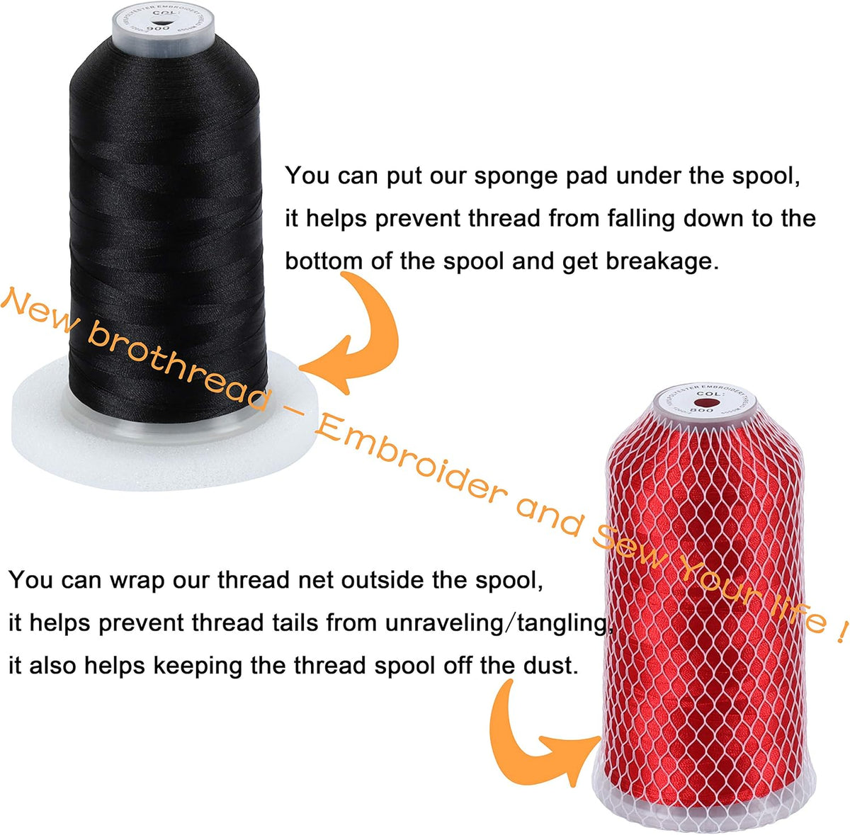 New brothread - Alle 60 Verschillende Kleuren 5000M Enorme Spoel Polyester Machine Borduurgaren voor commerciële en huishoudelijke borduurmachines