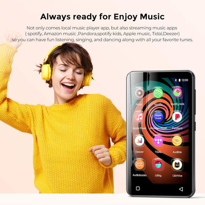 MP3 Speler – Muziekspeler – MP4 Speler – Draagbare Muziekspeler – Audio Speler – 160GB Opslag – Bluetooth & Touchscreen – Grijs