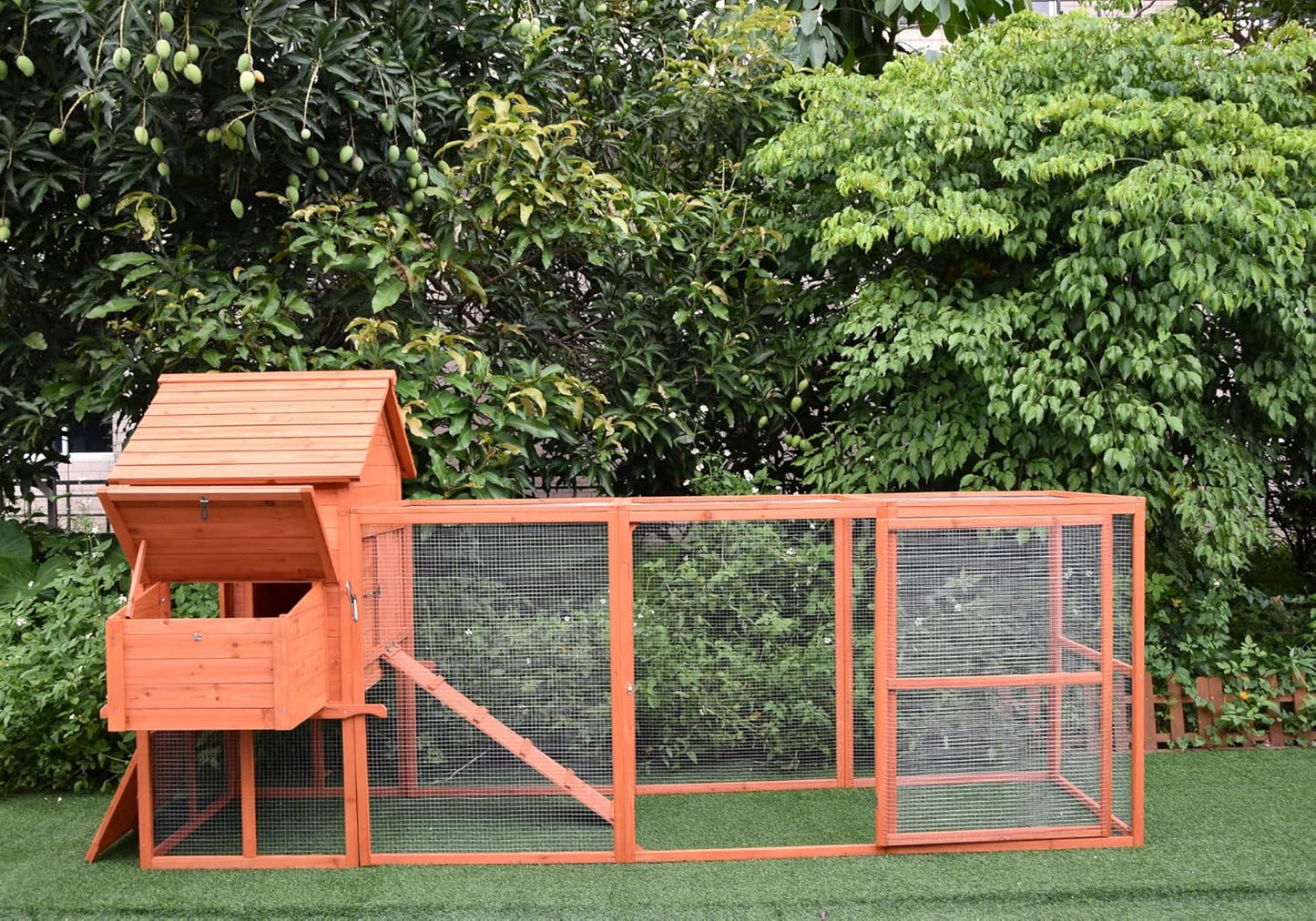 Wooden Chicken Coop with Run – Outdoor Animal House – 310x150x150cm - QUORE