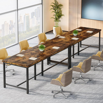 Tribesigns 200x60cm Extra Long Computer Desk for 2 Person, Double Long Desk Workstation, Dual Monitor Workstation for Home Office