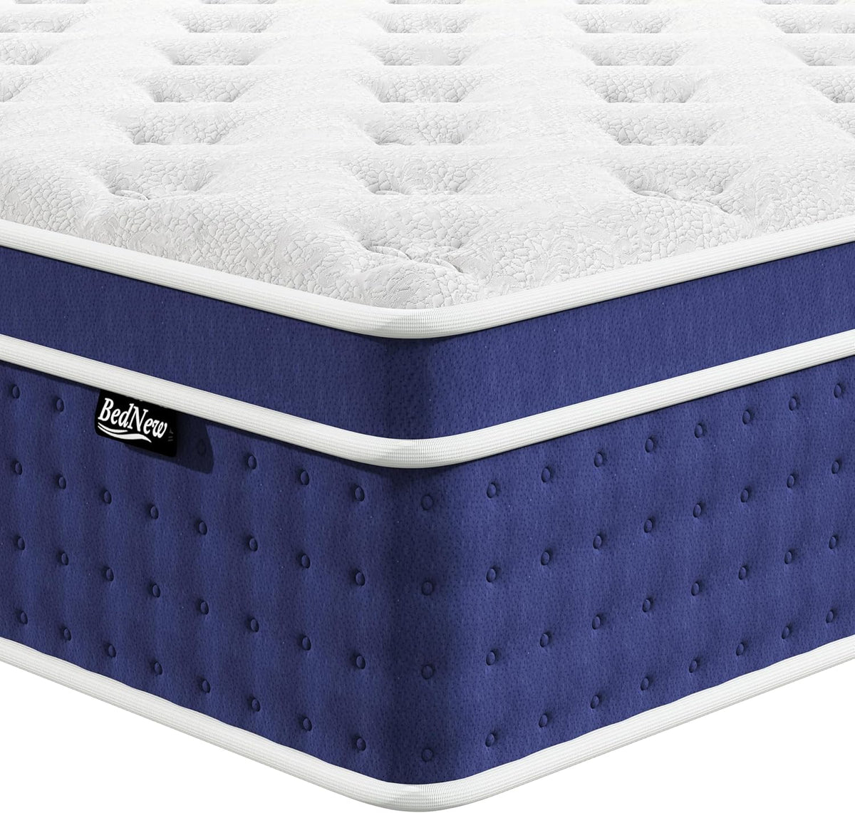 Matras, 160 x 200 cm, hoogte 30 cm, 7-zones orthopedische pocketveringmatras met Comfort geheugenschuimlaag, 101 nachten testslapen (160 x 200 x 30 cm)
