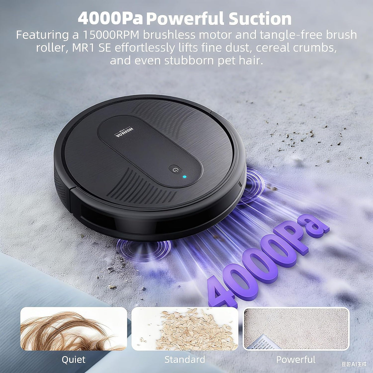 Robotstofzuiger – Robot Cleaner – Robo Stofzuiger – Automatische Stofzuiger – WiFi Robotstofzuiger – 3000Pa Zuigkracht – 140 Min Batterijduur
