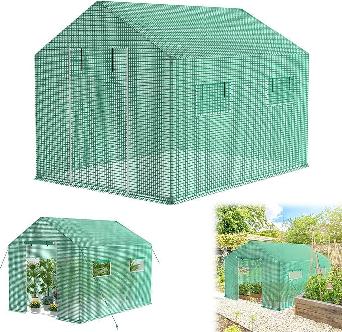 Kweekkas – Plantenkas – Tuinkas – Serre – Groentekas – 3 x 2 x 2 Meter – Gegalvaniseerd Stalen Frame – UV- en Vorstbestendige Folie
