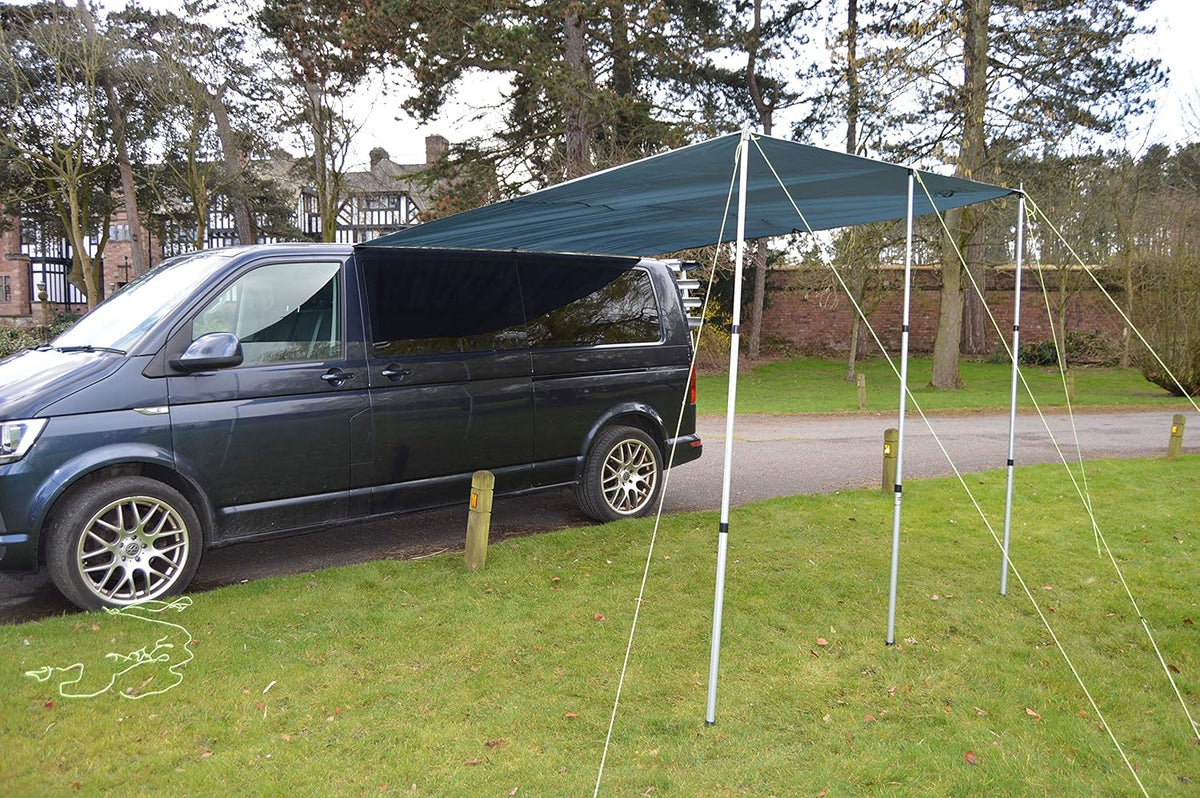 Wild Earth DELUX Zonnekap Luifel Camper Van Camper Camper RV Camper conversie 2.4m x 3m DONKERGRIJS