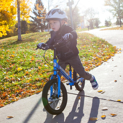 Strider 14 x evenwichtsfiets voor kinderen van 3 tot 6 jaar, passende handgrepen, gevoerd zadel, voetsteun en banden voor alle doeleinden, eenvoudige montage