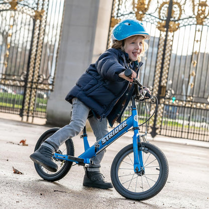 Strider 14 x evenwichtsfiets voor kinderen van 3 tot 6 jaar, passende handgrepen, gevoerd zadel, voetsteun en banden voor alle doeleinden, eenvoudige montage