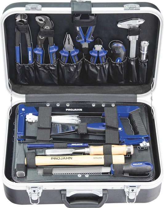 PROJAHN 8681 1/4" + 1/2" universele gereedschapskas, zwart, set van 149 stuks