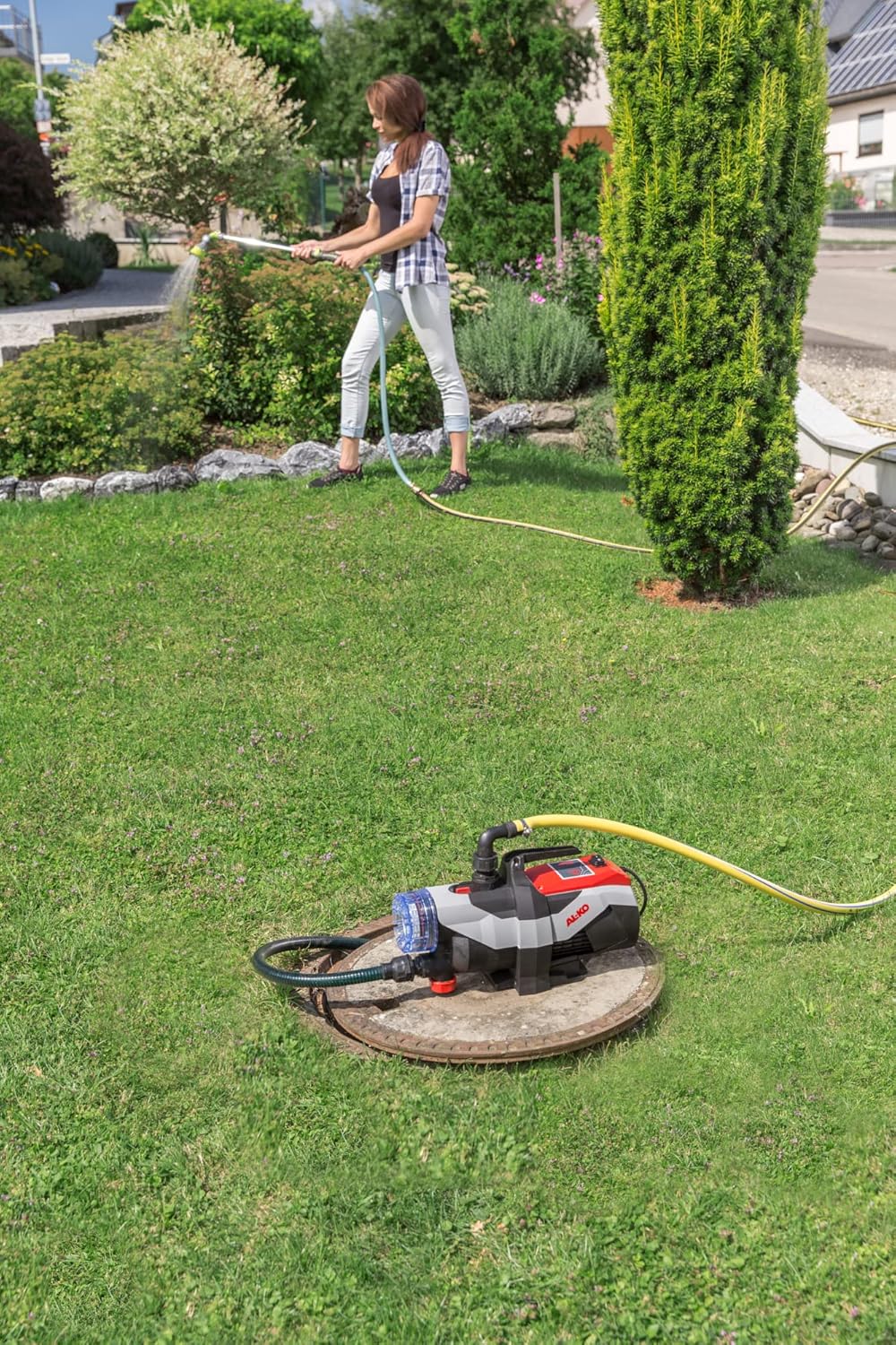 Tuinpomp – Waterpomp – Vijverpomp – Dompelpomp – Zelfaanzuigende Pomp – 850 Watt Motor – Max. 3600 L/uur Debiet