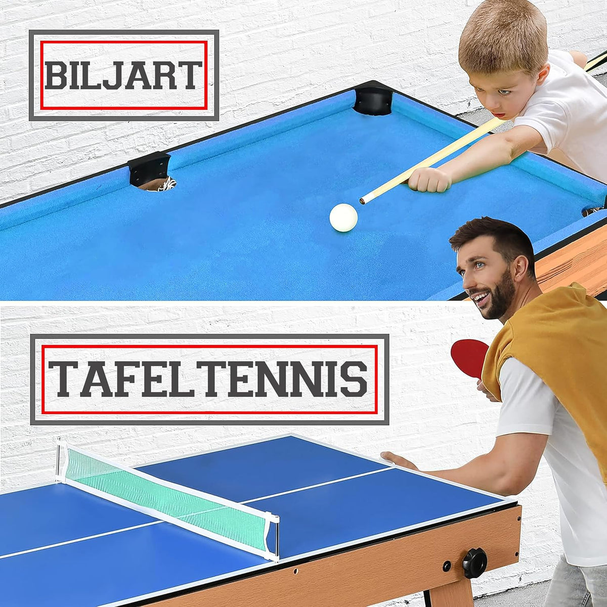 SereneLife Multi Game Table-Multifunctional Playtable-Space Saving 5-in-1 Foldable Playtable-102cm Combo Sports Arcade Game with Table Football-Table Tennis-Pool Billiards-Bowling & Shuffleboard Set - QUORE