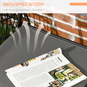 Tuinstoelen - Tuinmeubelen - 3-Delige - Tuin Eettafelstoelen - met 2 Inklapbaar Stoelen - 1 Tafel - Bistroset - Moderne Stijl - Weerbestendig - Stabiel - Ruimtebesparend - Onderhoudsvriendelijk - 50 x 72 cm Tafel - 46 x 52 x 86 cm Stoel - Zwart/Grijs