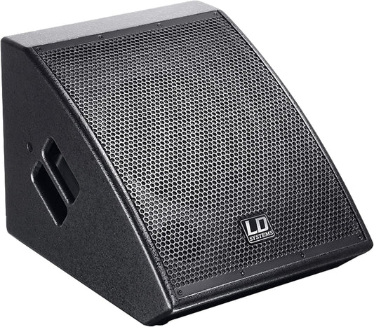 Actieve stage monitor 10 inch – Podiummonitor – Vloermonitor – Monitor speaker – Monitor luidspreker – Coaxiale speaker met 1 inch compressiedriver – 150 W RMS, 121 dB