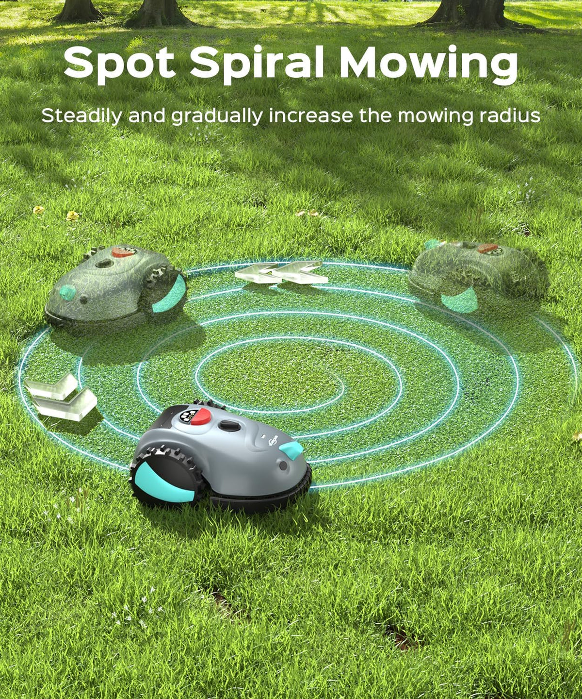 Robotmaaier – Grasmaaier – Automatische Maaier – Tuinmaaier – Robot Grasmaaier – Zonder Begrenzingsdraad – Vision Navigatie Met Camera – Obstakeldetectie Tot 150 m² – 4Ah Accu