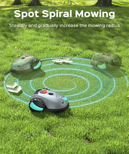 Robotmaaier – Grasmaaier – Automatische Maaier – Tuinmaaier – Robot Grasmaaier – Zonder Begrenzingsdraad – Vision Navigatie Met Camera – Obstakeldetectie Tot 150 m² – 4Ah Accu