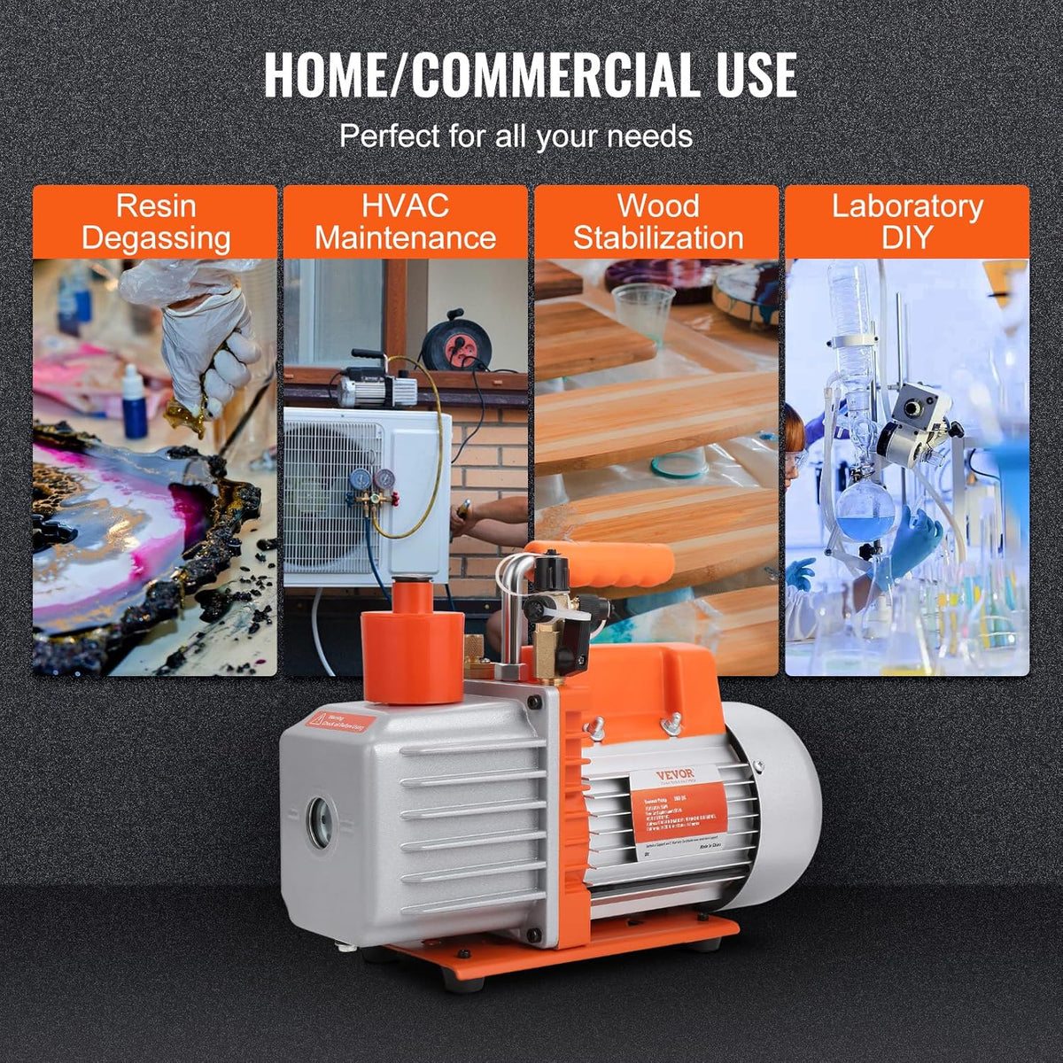 Vacuümpomp – Roterende Vacuümpomp – HVAC Vacuümpomp – Airconditioning Pomp – Koelpomp – 280 Watt Vermogen – 142 L/min Snelheid