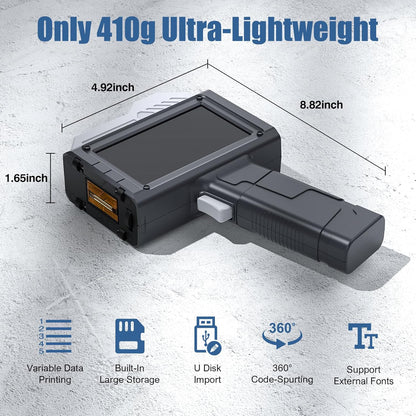 Draagbare handheld printer BT-HH6210B 25,4 mm draagbare inkjetprinter met sneldrogende inktpatronen voor datum, chargenummer, QR-code barcode