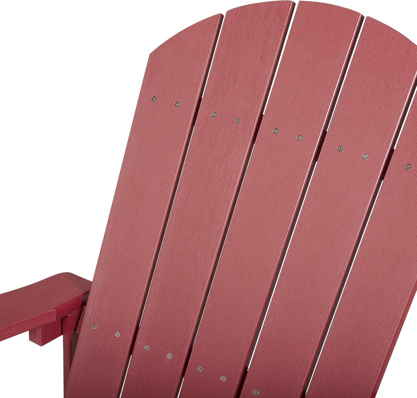 Schommelstoel – Rocking Chair – Schommelstoel Tuin – Relaxstoel – Tuinstoel – Traditioneel Design – Kunsthout & RVS Frame – Weerbestendig Rood