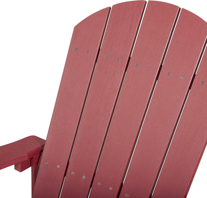 Schommelstoel – Rocking Chair – Schommelstoel Tuin – Relaxstoel – Tuinstoel – Traditioneel Design – Kunsthout & RVS Frame – Weerbestendig Rood