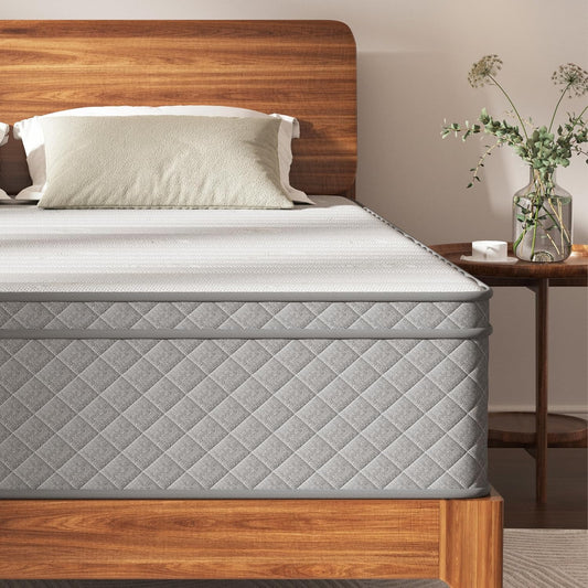 Matras 140 x 200, hoogte 30 cm, Oeko-Tex gecertificeerd, hardheid H3 en H4, 7-zones pocketveringmatras met comfortschuim, stof met zacht, duurzaam en huidvriendelijk, 140 x 200 x 30 cm