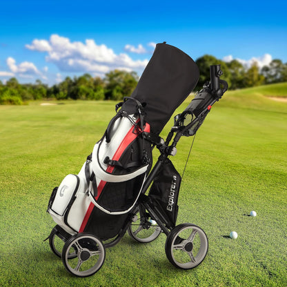 Caddytek Explorer V8 - SuperLite 4 Wheel Golf Push Cart, Explorer Versie 8
