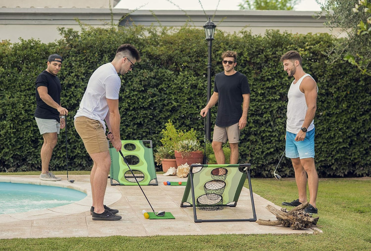 Par 1 Golf en cornhole spel voor de achtertuin, voor mannen, golfaccessoires, golf chipping game, golfuitrusting, golfspellen voor volwassenen binnen, golfuitrusting, trainingsapparatuur voor golf