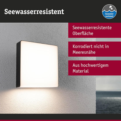 Paulmann 94842 LED-buitenwandarmatuur Smart Home Zigbee Azalena bewegingsmelder IP44 250x97 mm Tunable Warm 8,5 W 700 lm antraciet buitenverlichting
