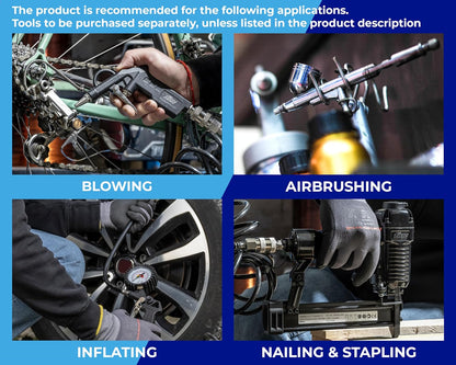 Luchtcompressor – Aircompressor – Persluchtcompressor – Zuigercompressor – Olievrije Compressor – Draagbaar En Lichtgewicht – Max. Druk 8 Bar