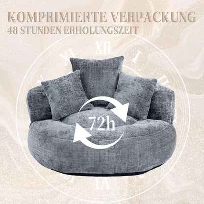 Lazy Sofa Durable Comfort Lounger High Back Bean Bag with Three Cushions for Adults and Children, Indoor & Outdoor, Single Gaming Sofa, Chair for Bedroom, Office - QUORE