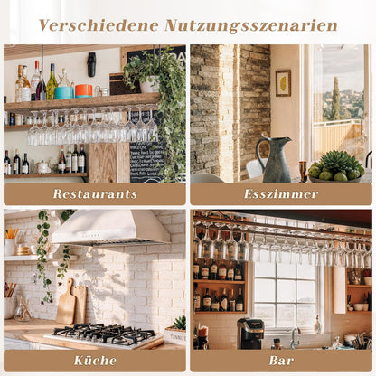Metalen Wijnrek – Wandrek – Flessenrek – Wijnkast – Wijnhouder – Met 15-Kleuren LED-Verlichting – Goudkleurig 100 cm