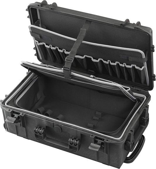 Panaro Max Cases plastic trolley met transportwielen, geen kunst, zwart, L
