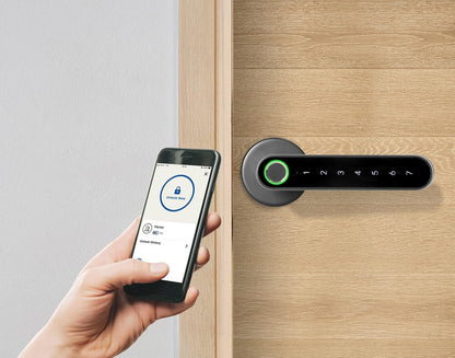 Smart Lock met Tiptoetsenbord en Slimme Functie - Vingerafdruklezer Bleutooth 4.0 (Zwart)