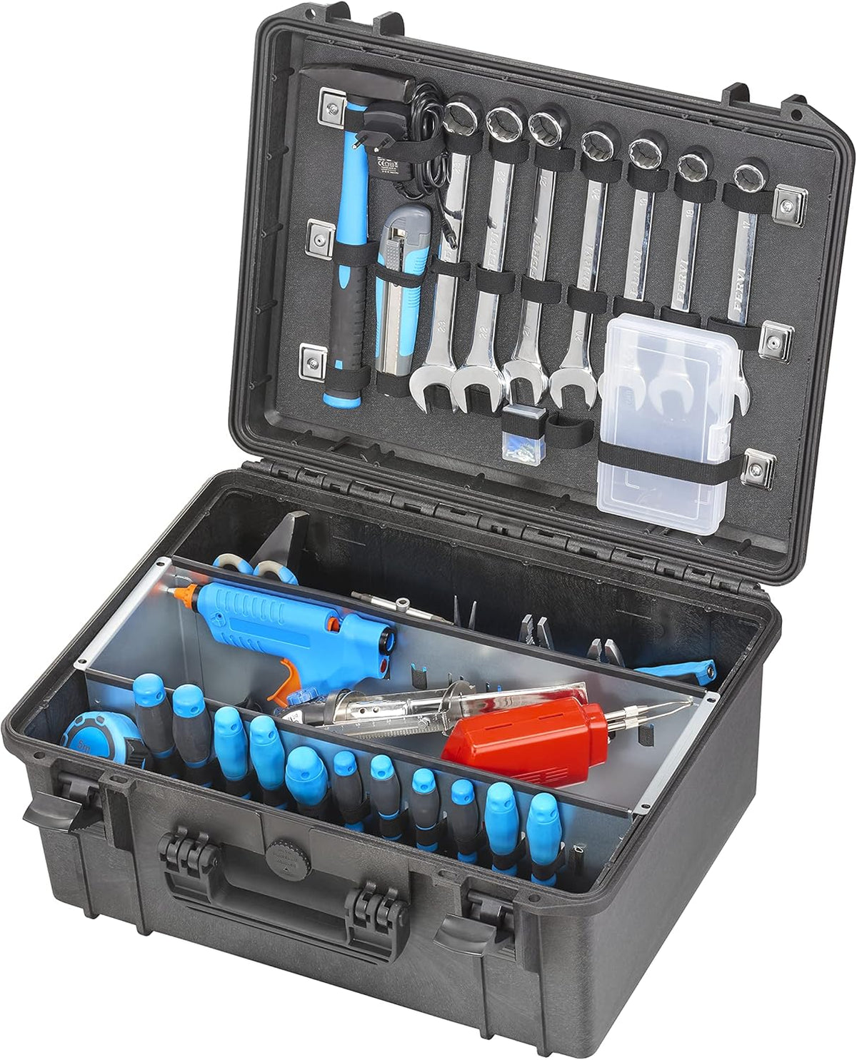 Max Cases MAX465H220ZPU gereedschapskoffer met verzinkte badkuip, zwart, 465 x 335 x 220 mm