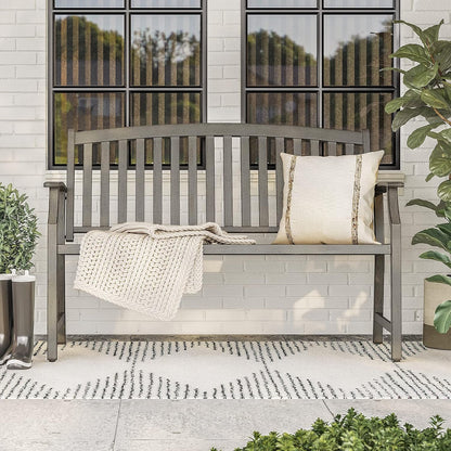 Grand patio Buitenbank, tuinbank met roestwerend aluminium stalen metalen frame, kleuren naar keuze, geschikt voor binnen, buiten, terras, park (grijs)