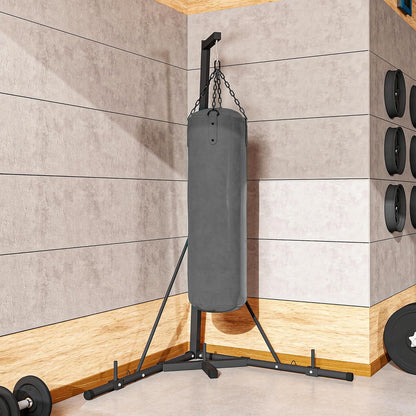 Vrijstaande Bokszakstandaard – Bokszakhouder – Bokszakstandaard – Punchingbag Standaard – Speedbag Stand – Verstelbare Hoogte 162-205 cm – Draagvermogen Tot 60 kg - QUORE