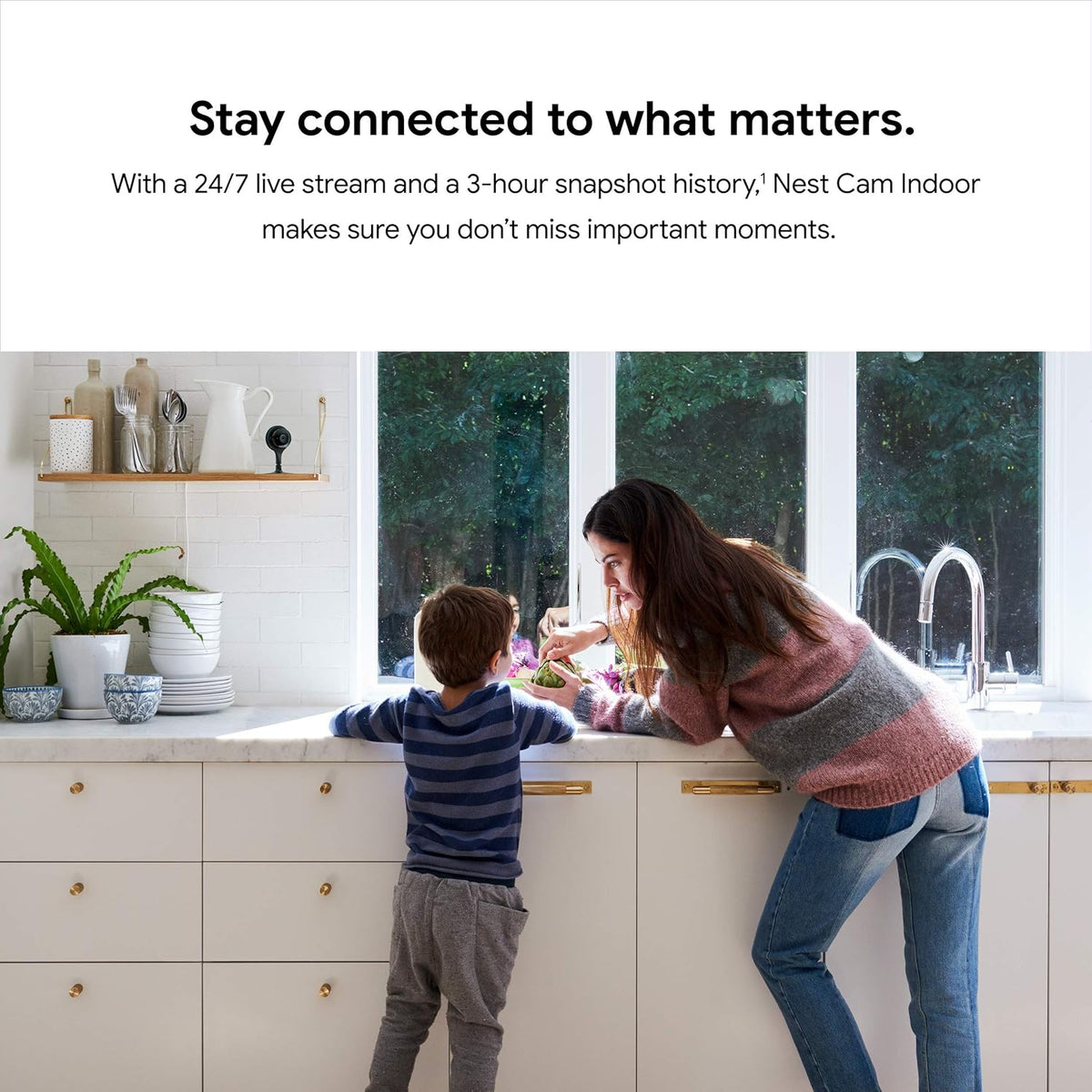 Nest Cam Indoor Security Camera Black Silver NC1102ES