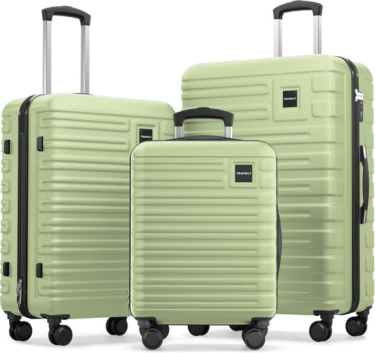 Polycarbonaat Kofferset 77cm + 67cm + 55cm - zeer robuuste hardschalige koffer met zachte wielen & TSA-slot, reiskoffer, koffer & trolley, reiskoffer met wielen