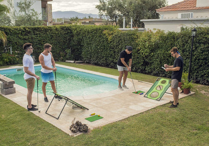 Par 1 Golf en cornhole spel voor de achtertuin, voor mannen, golfaccessoires, golf chipping game, golfuitrusting, golfspellen voor volwassenen binnen, golfuitrusting, trainingsapparatuur voor golf