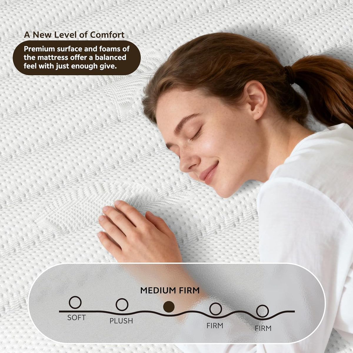 25 cm kingsize matras - hybride bed met binnenvering en traagschuim in een doos voor ultieme ondersteuning en drukverlichting, kingsize matras (200 x 150 x 25 cm)